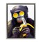 Stupell Industries Cool Monkey with Disco Banana Floating Frame By Kamdon Kreations